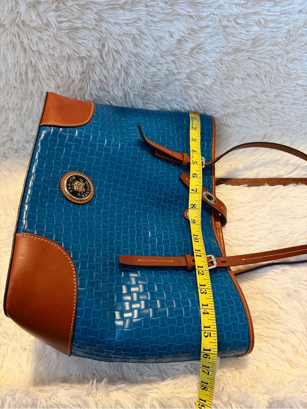 Dooney & Bourke Claremont Woven Dover Blue Tote - Picture 6 of 11